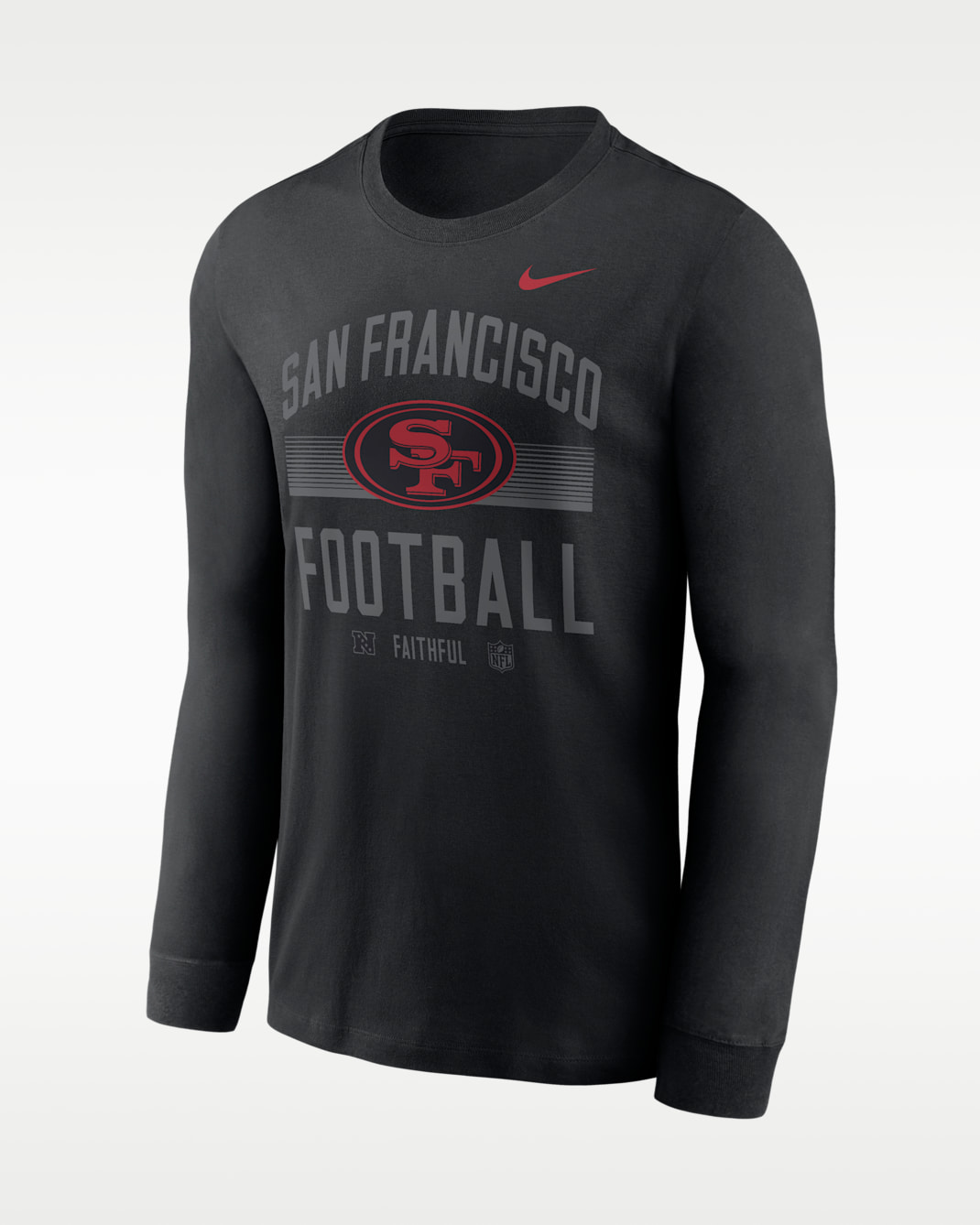 San Francisco 49ers Essential Men's Nike Dri-FIT NFL Long-Sleeve T-Shirt - Black