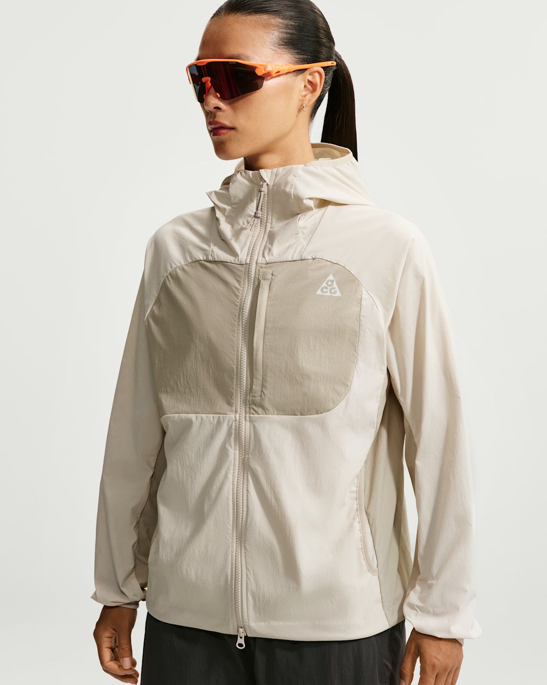 Nike ACG 'Five Towers' Women's UV Protection Jacket - Light Orewood Brown/Cream II/Summit White
