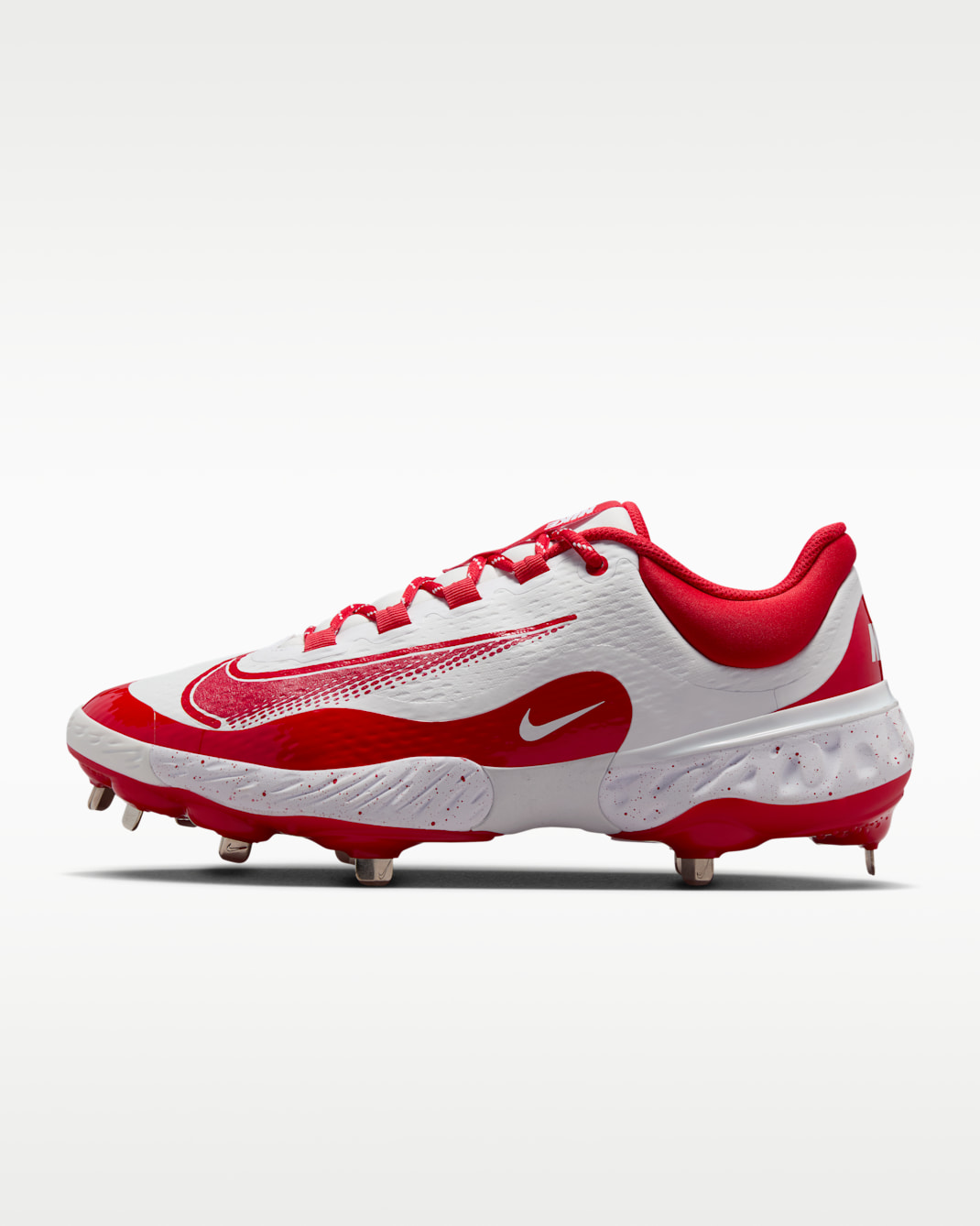 Nike Alpha Huarache Elite 4 Low Men's Baseball Cleats - White/University Red