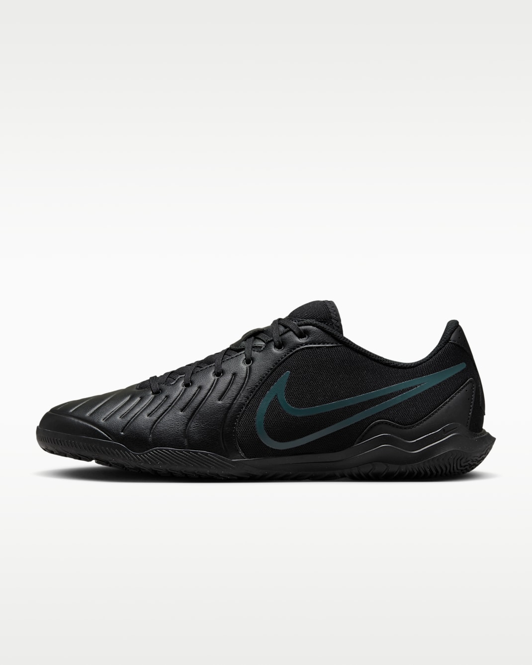 Nike Tiempo Legend 10 Club Indoor Court Low-Top Football Shoes - Black/Deep Jungle/Black