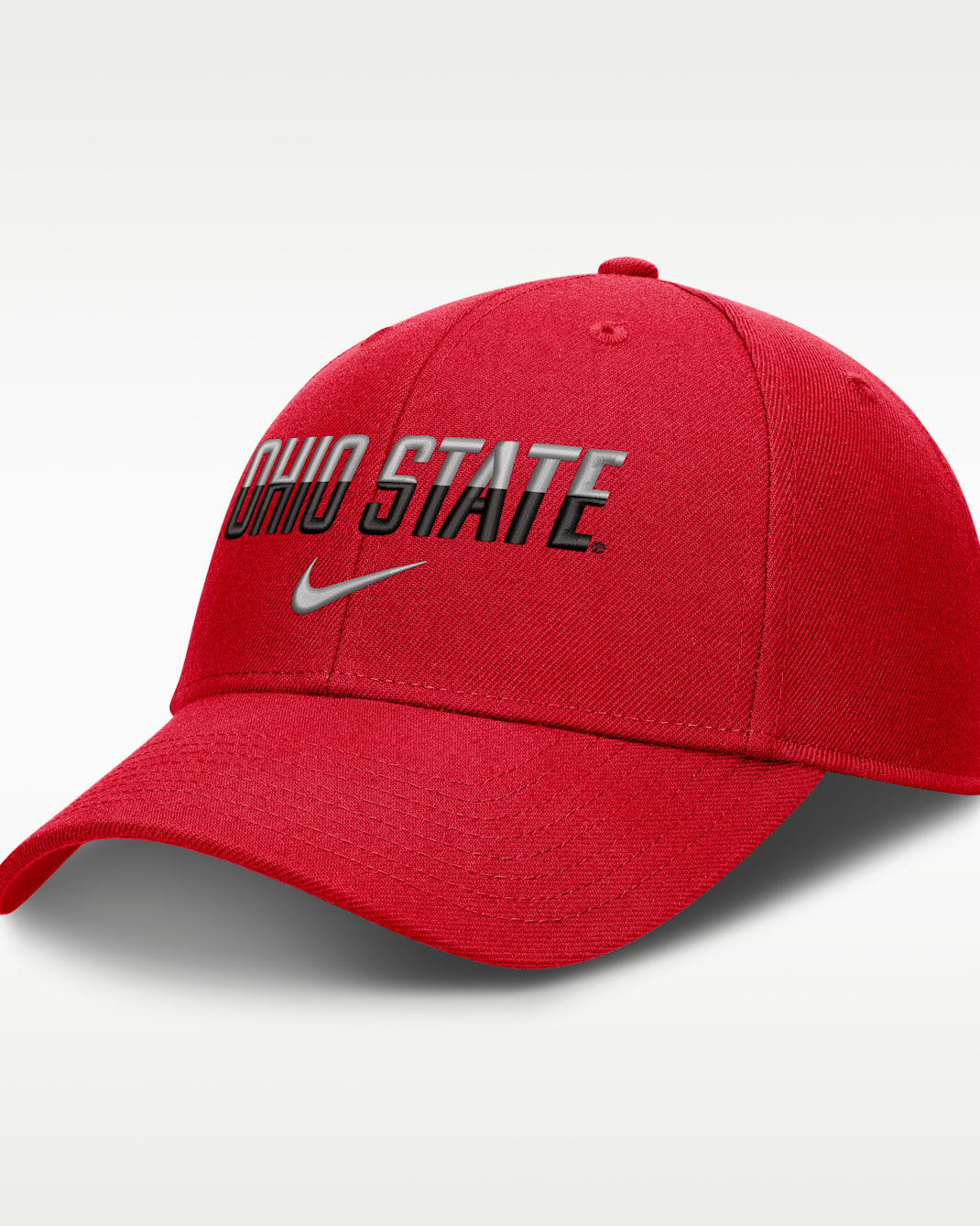 Ohio State Sideline Rise Gameday Men's Nike Dri-FIT College Trucker Adjustable Hat - University Red