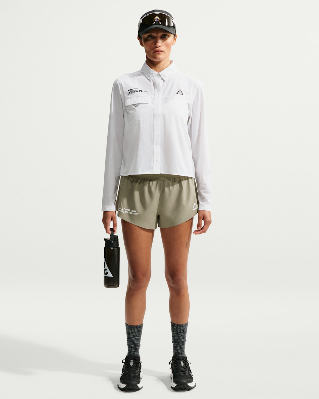 ACG Aireez Women's Button-Up Long-Sleeve Graphic Trail Running Top