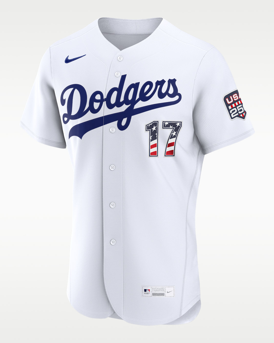 Jersey Nike de la MLB Authentic para hombre Shohei Ohtani Los Angeles Dodgers USA 250 - Blanco