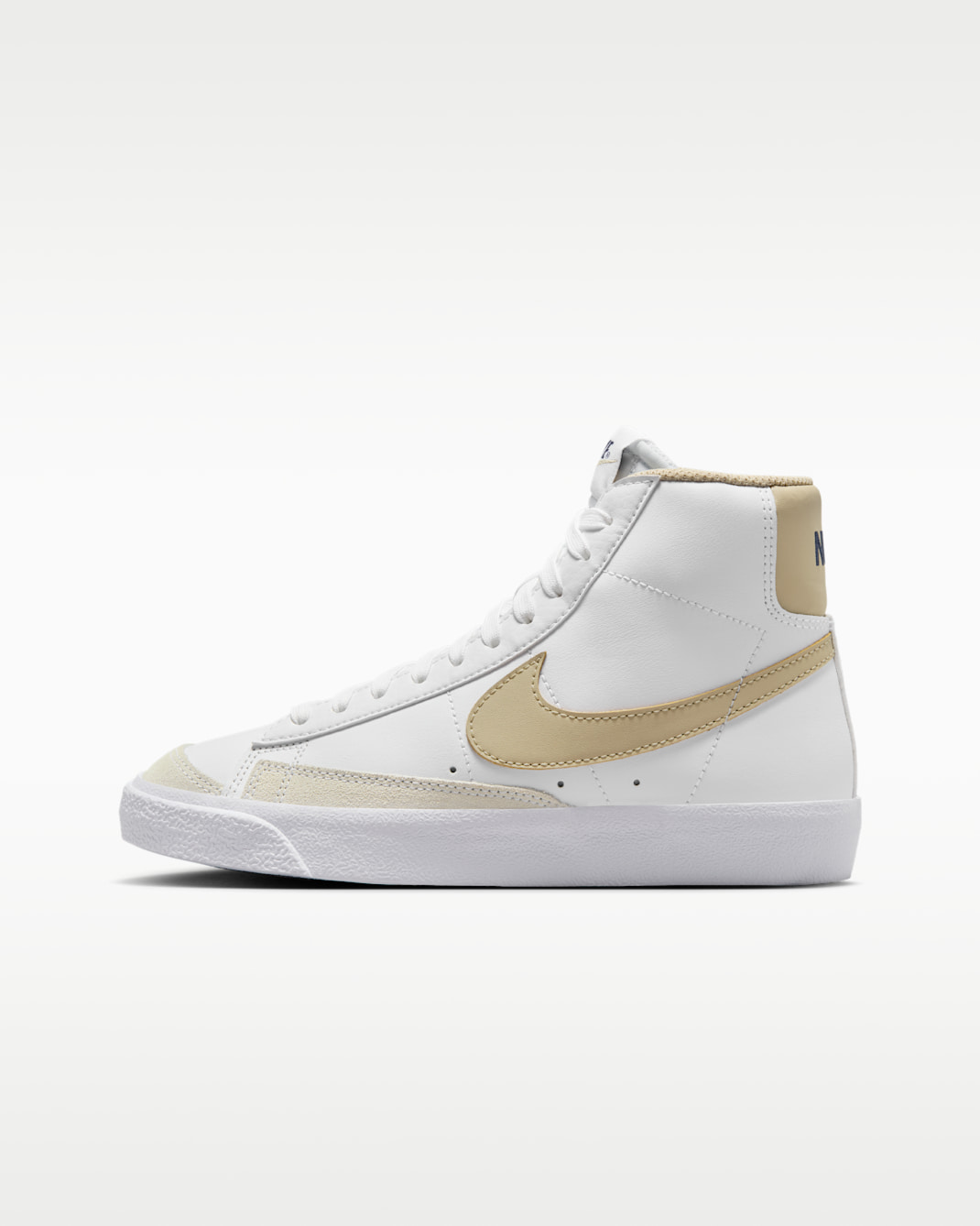 Nike Blazer Mid '77 Older Kids' Shoes - White/Thunder Blue/Desert Khaki