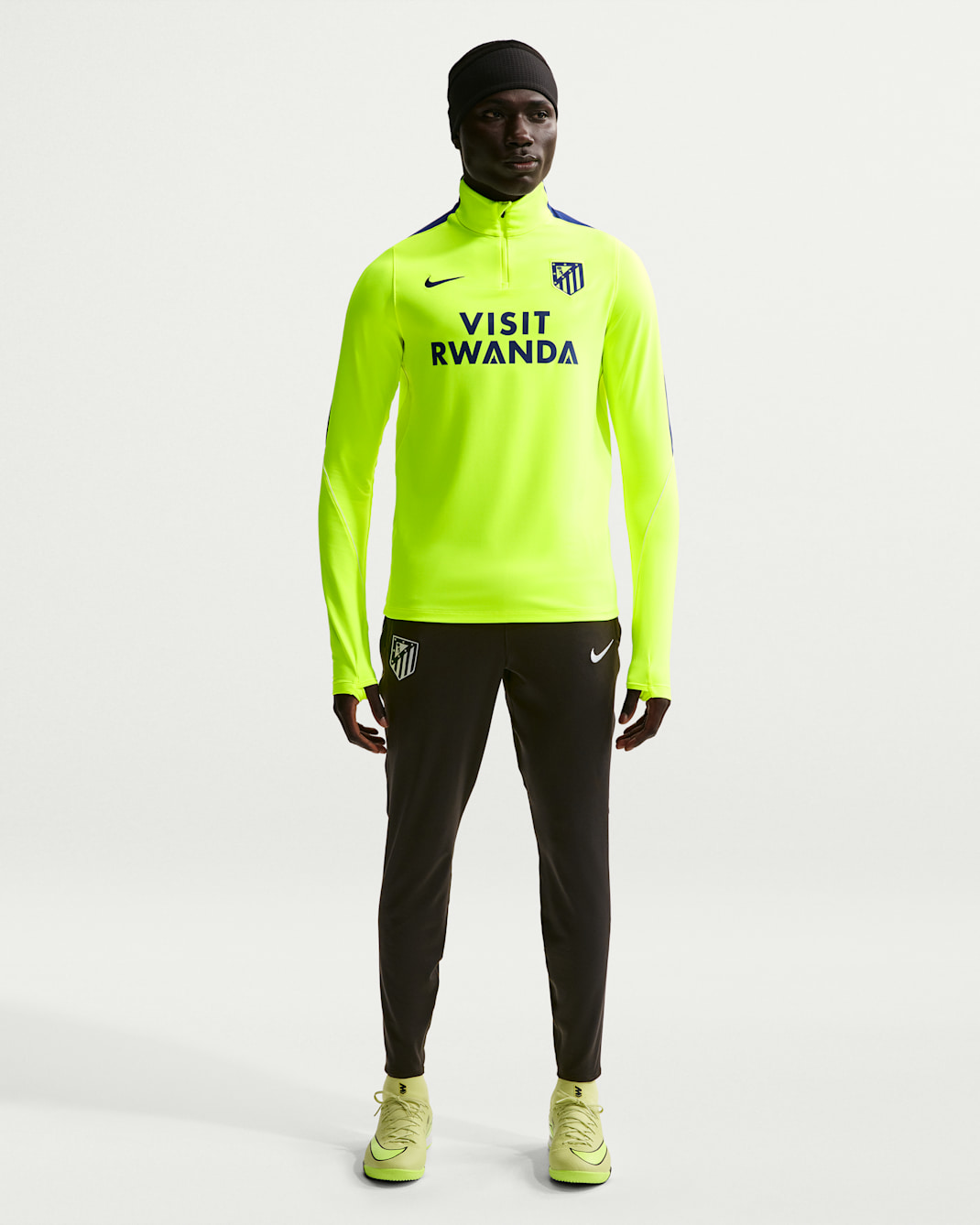 Atlético Madrid Strike Nike Dri-FIT strikket fotballbukse til herre - Svart/Deep Royal Blue/Hvit