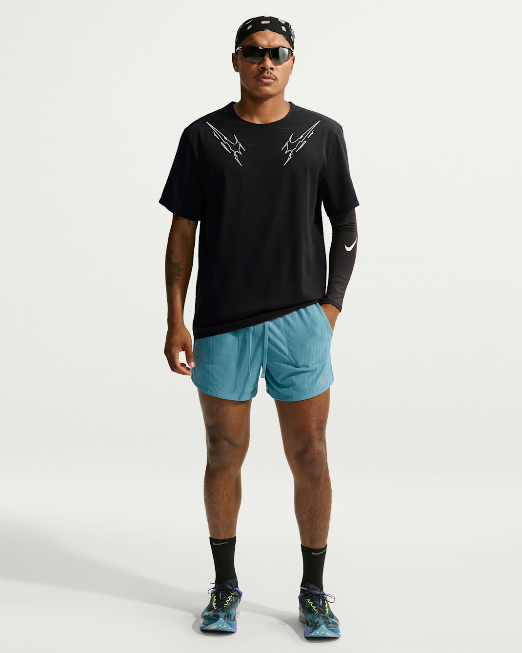 Nike Stride Aero-FIT Men's 12.5cm (approx.) Brief-Lined Running Shorts - Smoky Blue