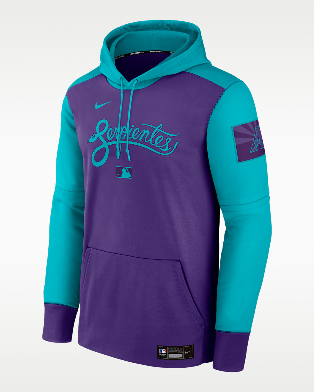 Arizona Diamondbacks Authentic Collection City Connect Men's Nike Therma MLB Pullover Hoodie - Purple
