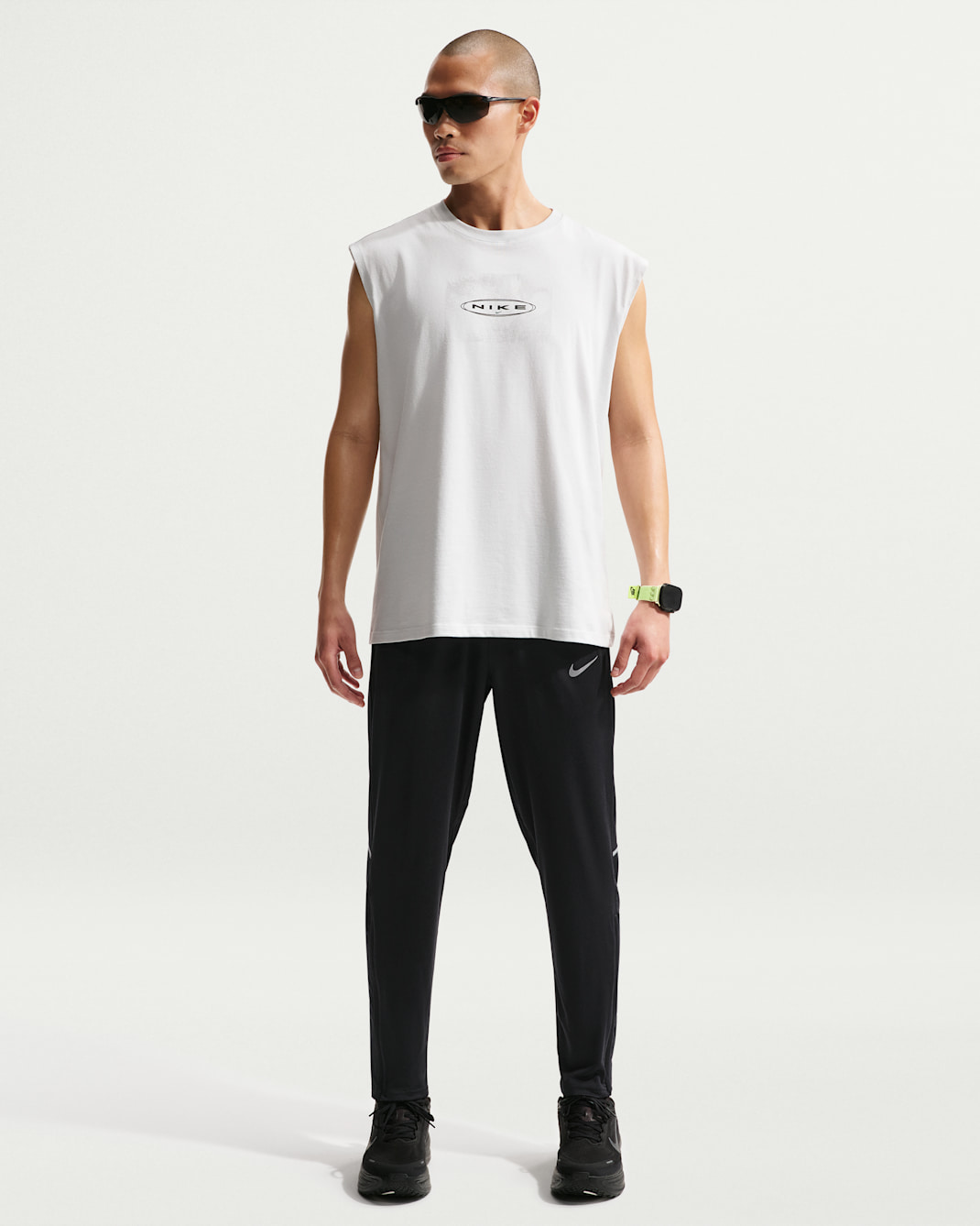 Ανδρικό πλεκτό παντελόνι Dri-FIT Nike Miler για τρέξιμο - Μαύρο/Μαύρο