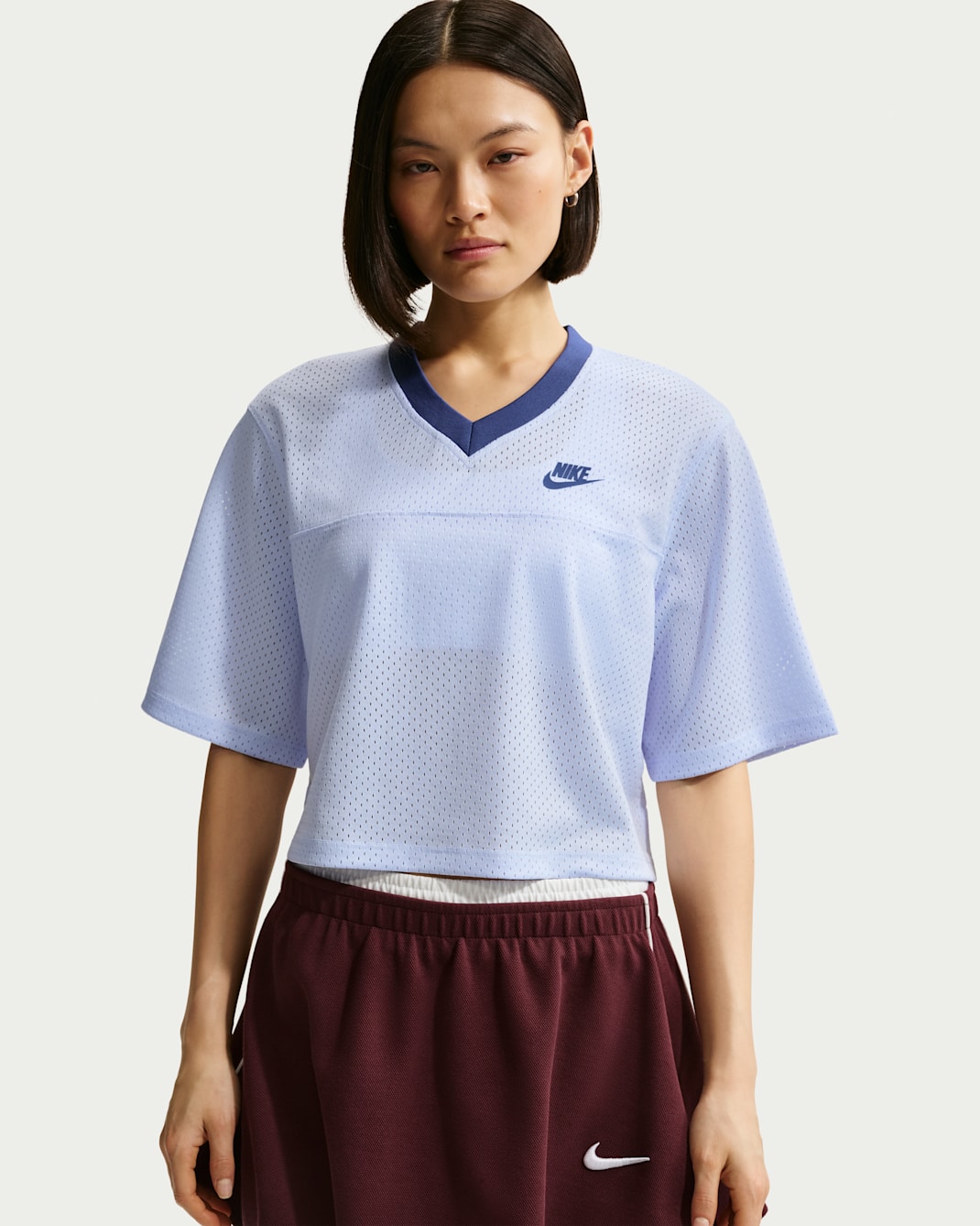 Nike Sportswear 女款寬版經典短版網布球衣 - Hydrogen Blue/Mystic Navy/Mystic Navy