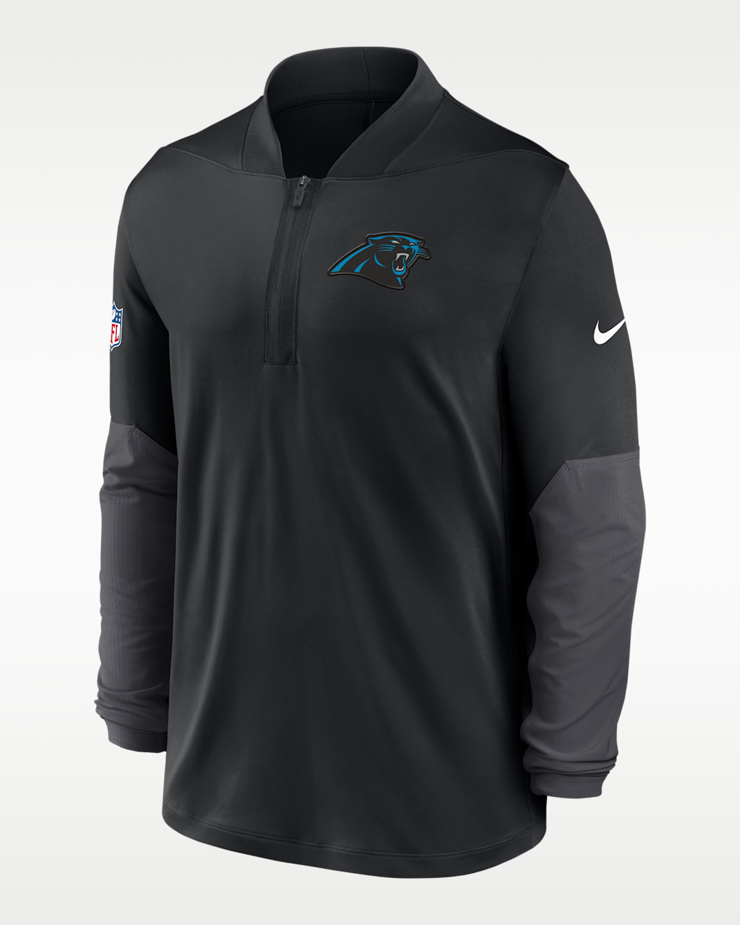 Carolina Panthers Feel The Pressure Men's Nike Dri-FIT NFL 1/2-Zip Top - Black