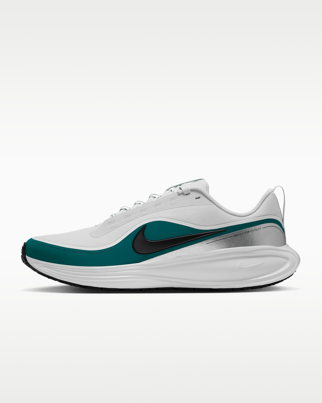 Nike Revolution 8 Utility Men's Road Running Shoes - Off White/Bright Spruce/Metallic Silver/Black