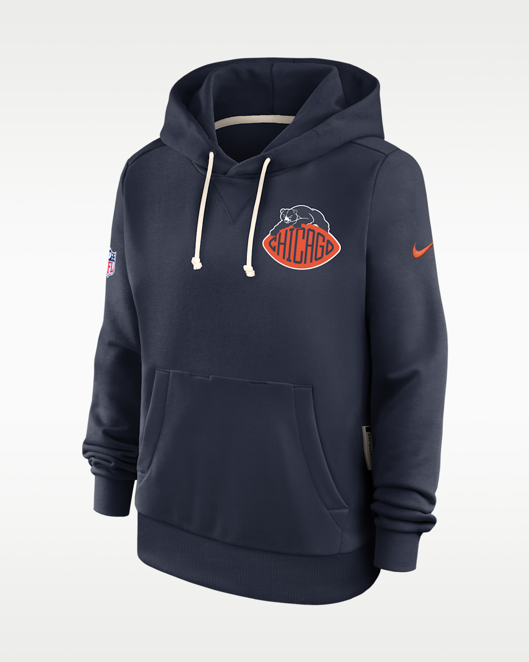 Chicago Bears Rivalries Collection Sideline Women's Nike Dri-FIT NFL Pullover Hoodie - Navy