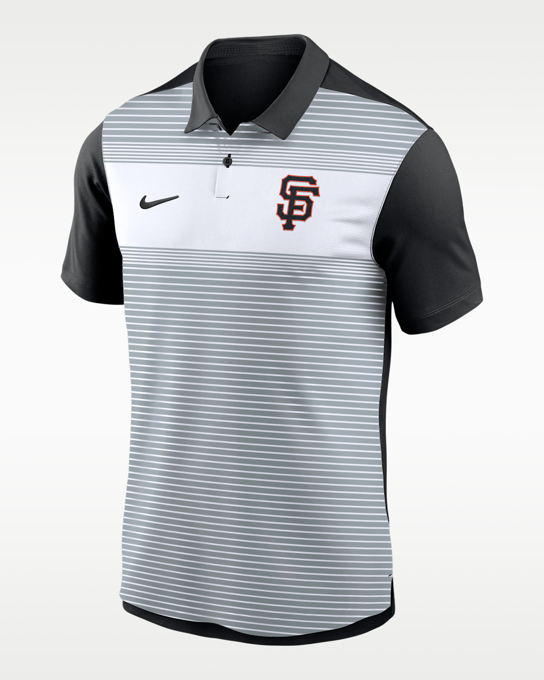 San Francisco Giants Striped Vapor Polo Men's Nike Dri-FIT MLB Polo - Grey