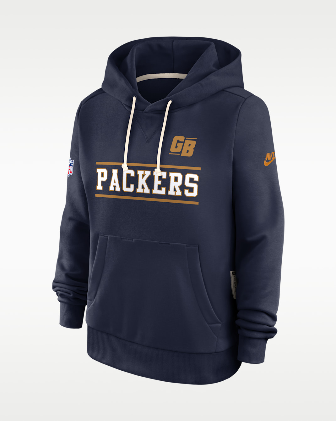 Green Bay Packers Sideline Standard Issue Alt Women's Nike Dri-FIT NFL Pullover Hoodie - Navy