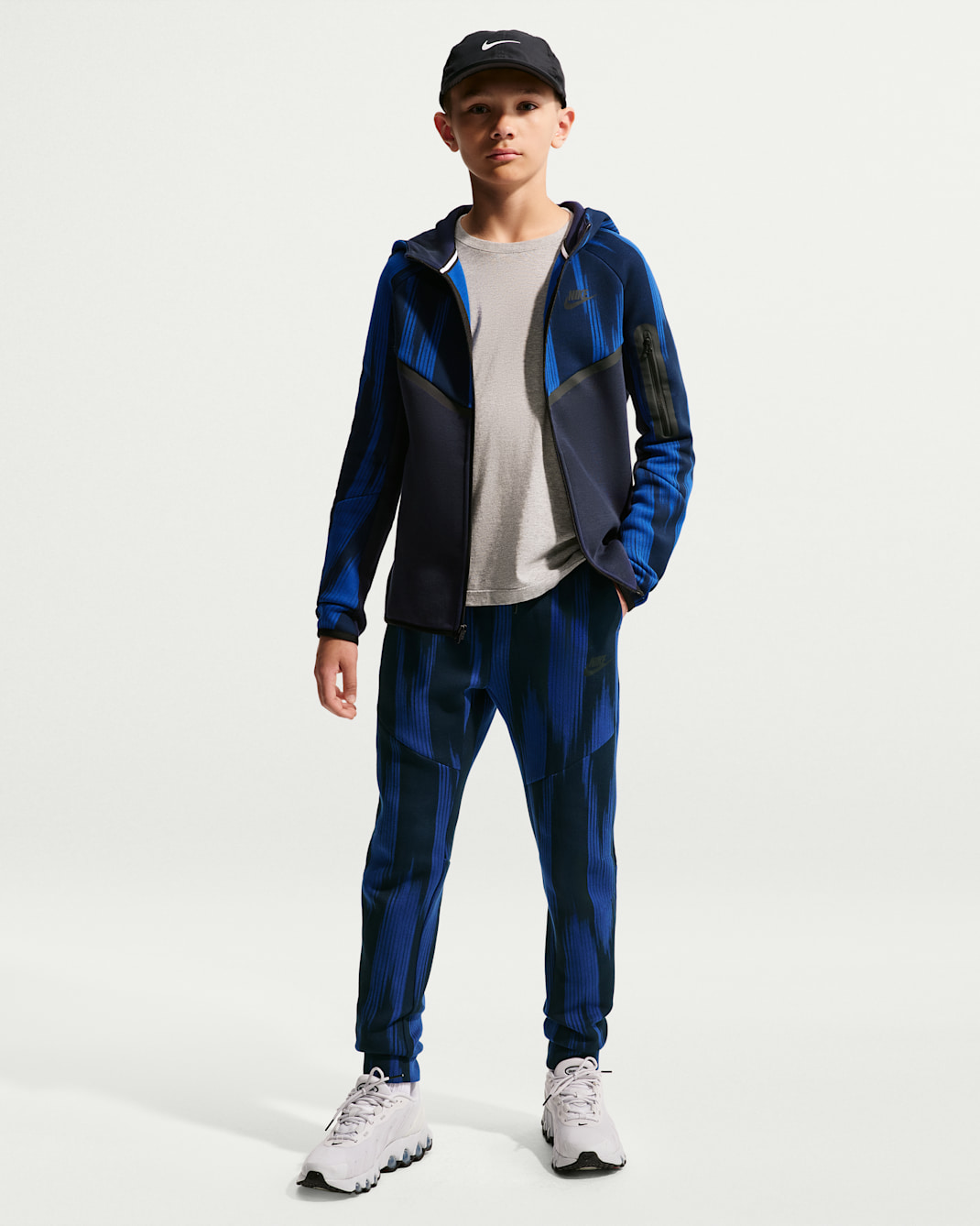Pantalon de survêtement Nike Tech Fleece pour ado (garçon) - Obsidian/Noir/Noir