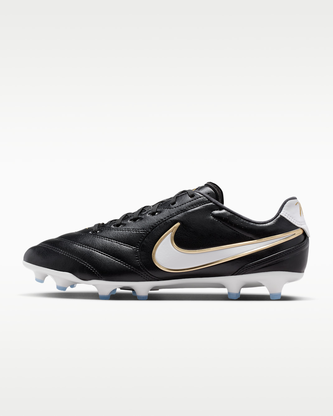 Tacos de fútbol de corte low para terreno firme Nike Tiempo Ligera Pro - Negro/Blanco