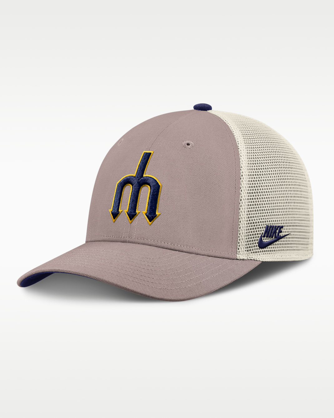 Seattle Mariners Cooperstown Rise Men's Nike MLB Adjustable Trucker Hat - Khaki