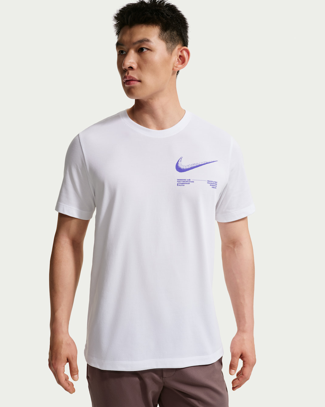 Nike Men's Dri-FIT T-Shirt - White/Persian Violet