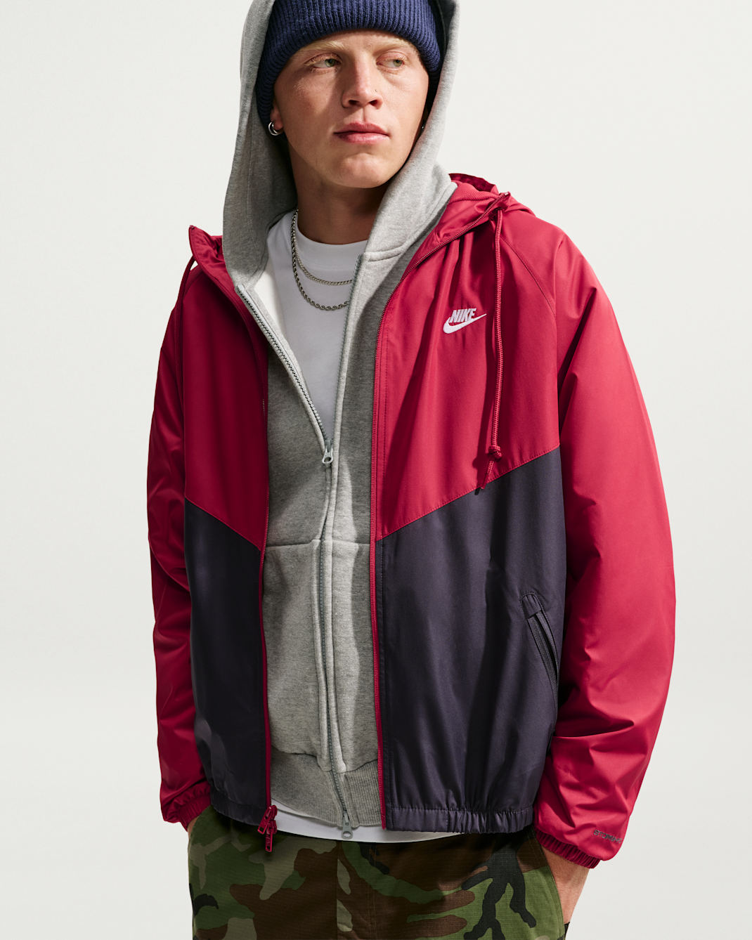 Nike Windrunner Men's Lined Jacket - Tough Red/Gridiron/White