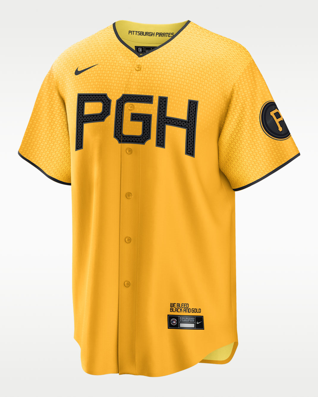Jersey de béisbol Replica para hombre MLB Pittsburgh Pirates City Connect (Roberto Clemente) - Atardecer/Negro