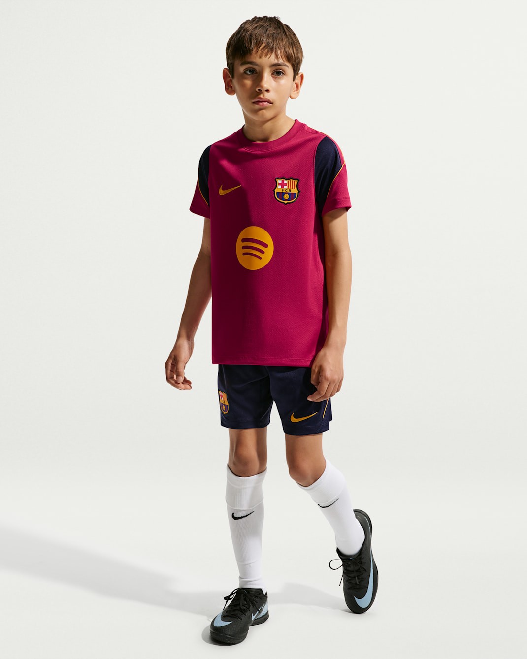 FC Barcelona Strike Big Kids' Nike Soccer Dri-FIT Short-Sleeve Top