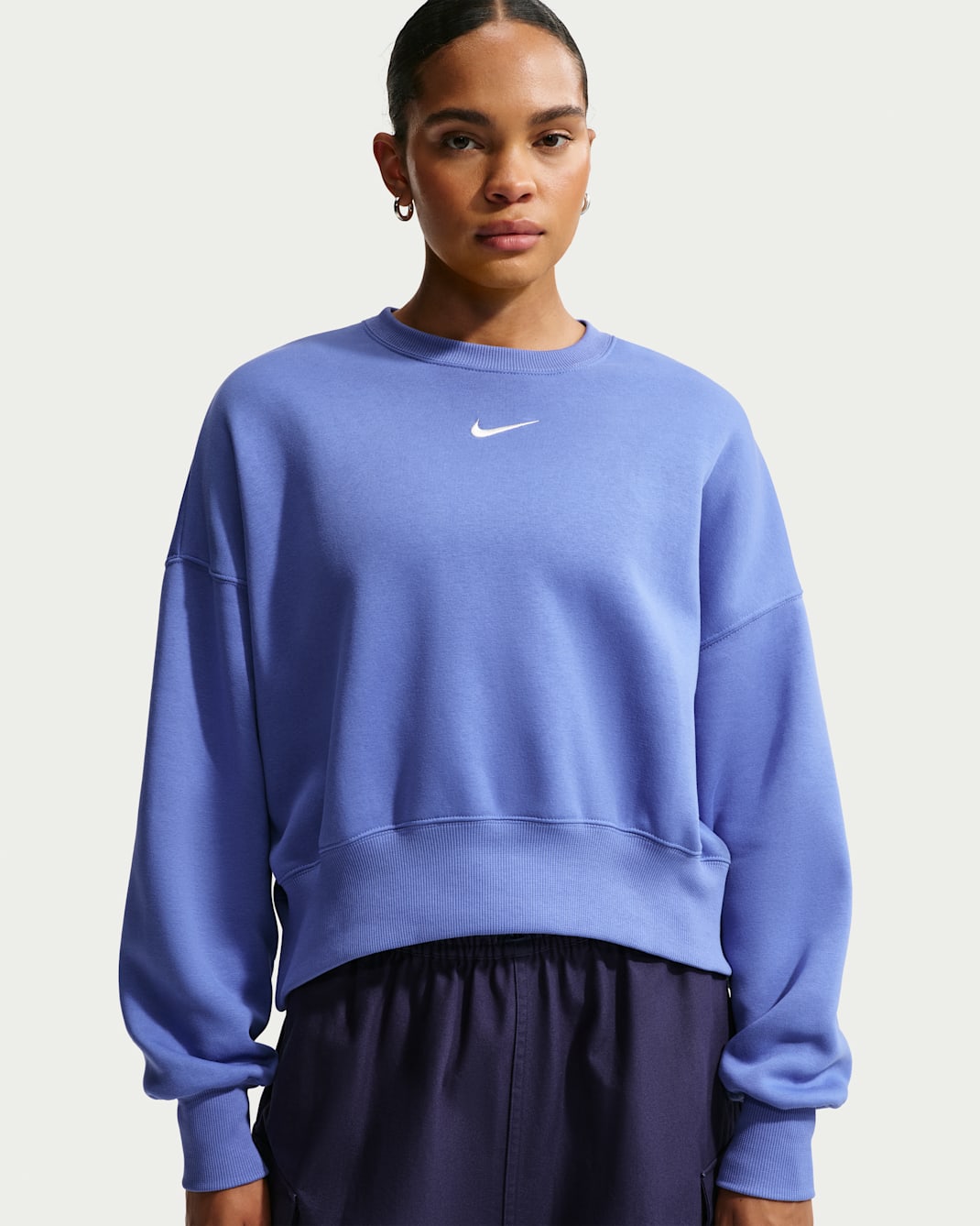 Nike Sportswear Phoenix Fleece Women's Over-Oversized Crew-Neck Sweatshirt - Light Medium Blue/Sail