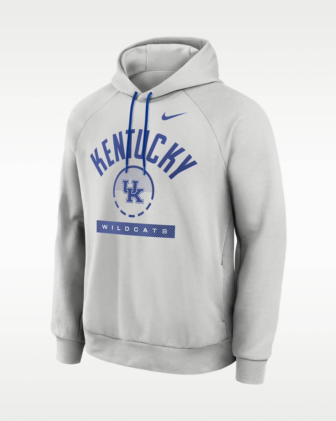 Kentucky Courtside Men's Nike Dri-FIT College Pullover Hoodie - Grey/Royal