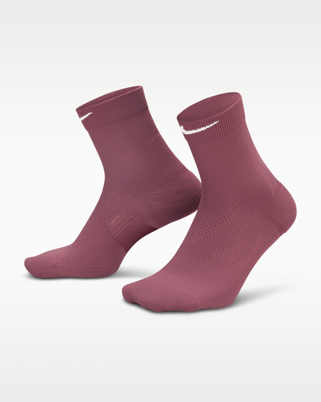 Nike Running Midweight Micro Crew Socks (1 Pair) - Pink Smoke/Pink Rise/White