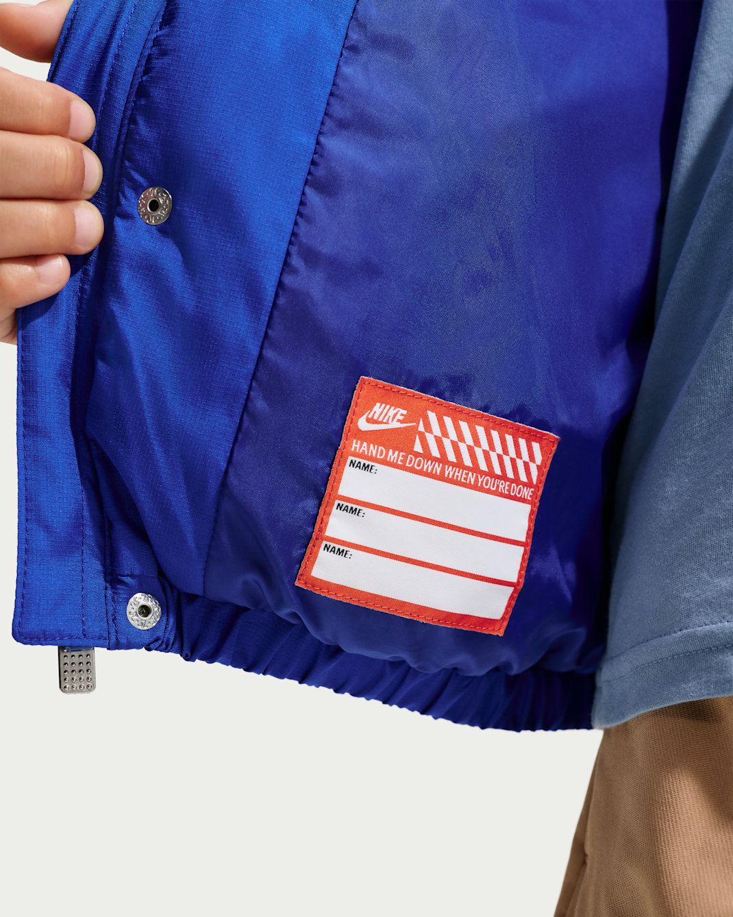 Nike Little Kids' Jacquard Logo Mixed Media Puffer Jacket