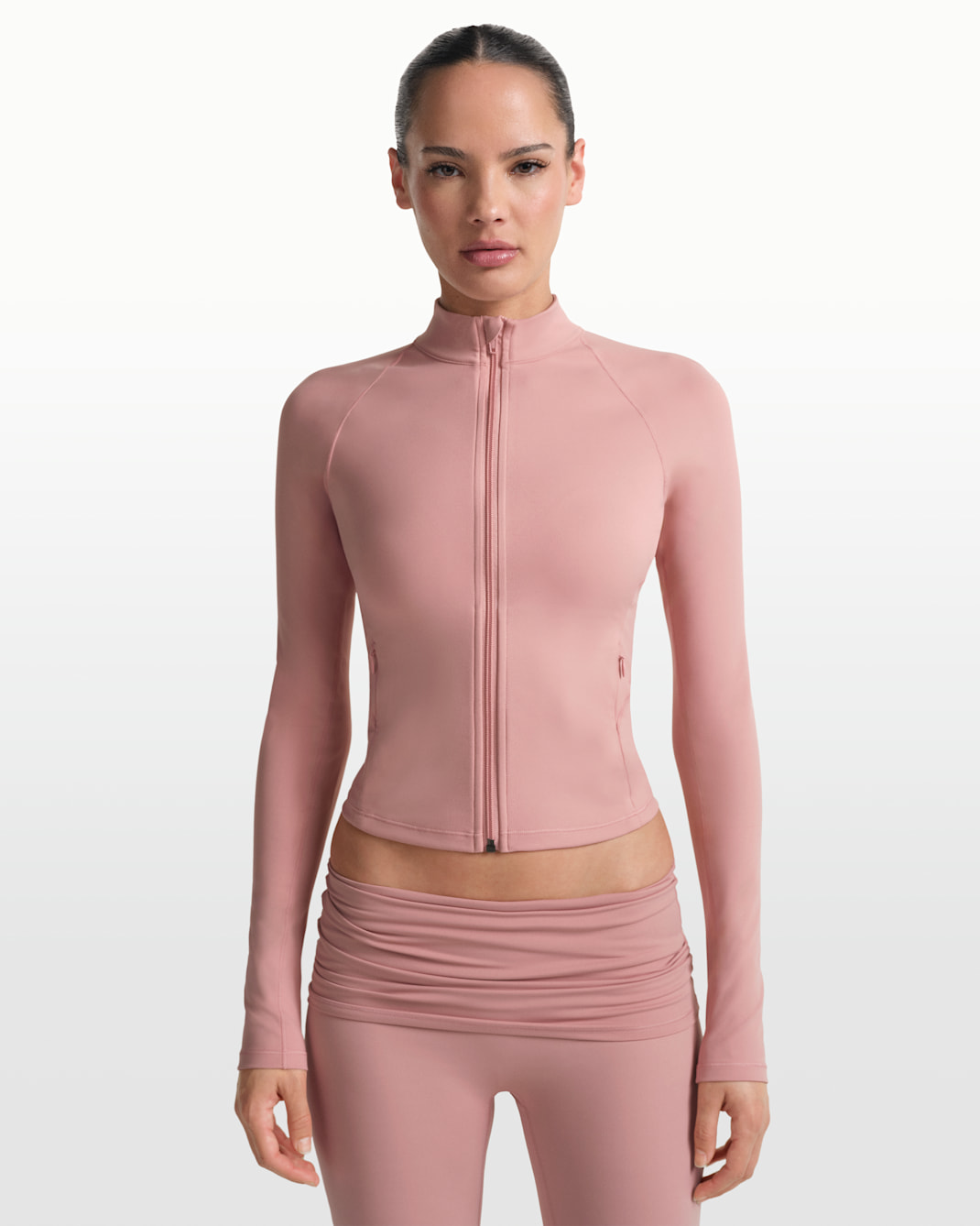 NikeSKIMS Matte Women's Mock-Neck Full-Zip Jacket - NSKM HIMALAYAN