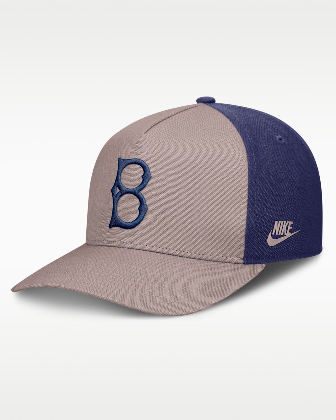 Brooklyn Dodgers Cooperstown Rise Men's Nike MLB A-Frame Adjustable Hat - Legend Light Brown/Blue