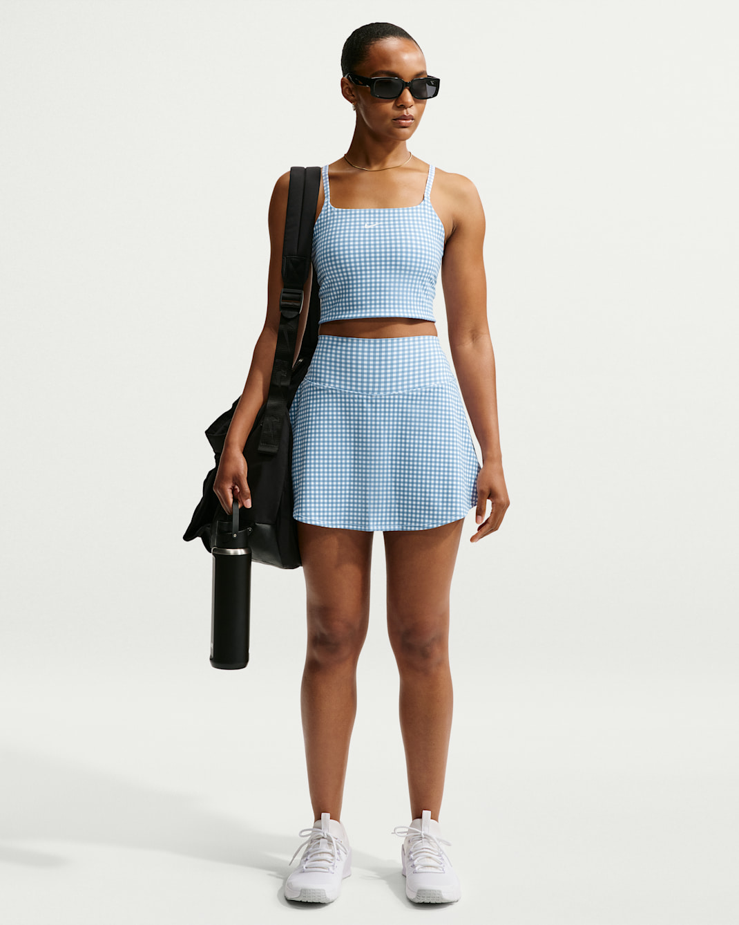 Nike One Women's Dri-FIT High-Waisted 2-in-1 Skort - Work Blue/White