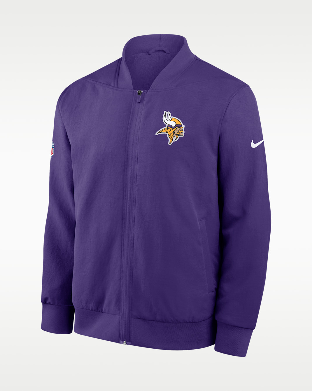 Minnesota Vikings Sideline Men's Nike NFL Full-Zip Bomber Jacket - Purple