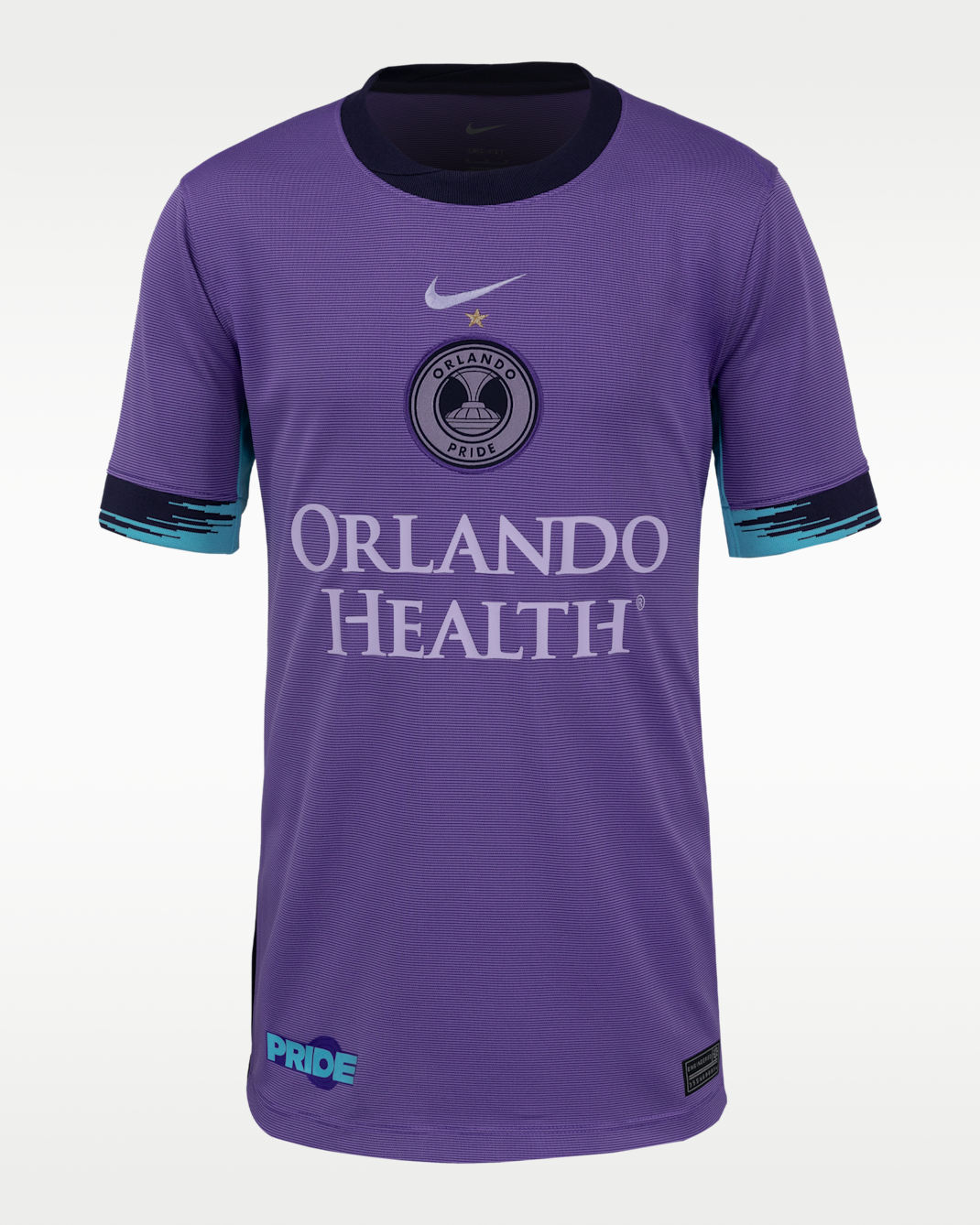 Jersey Nike Dri-FIT de la NWSL tipo réplica para niños talla grande Barbra Banda Orlando Pride visitante Stadium - Uva acción/Morado campo