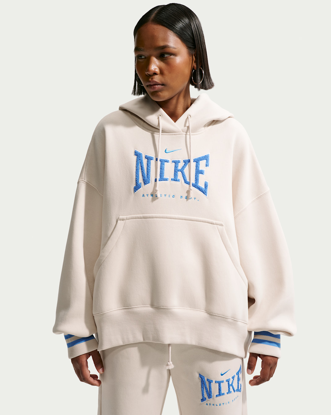 Nike Sportswear Phoenix Fleece Women's Oversized Hoodie - Light Orewood Brown/University Blue