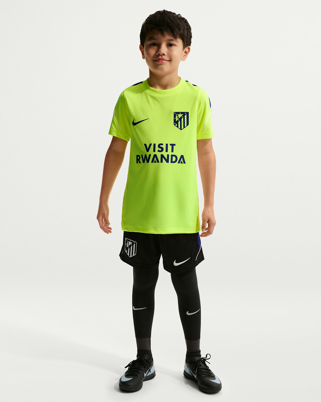 Atlético Madrid Strike Big Kids' Nike Soccer Dri-FIT Short-Sleeve Top