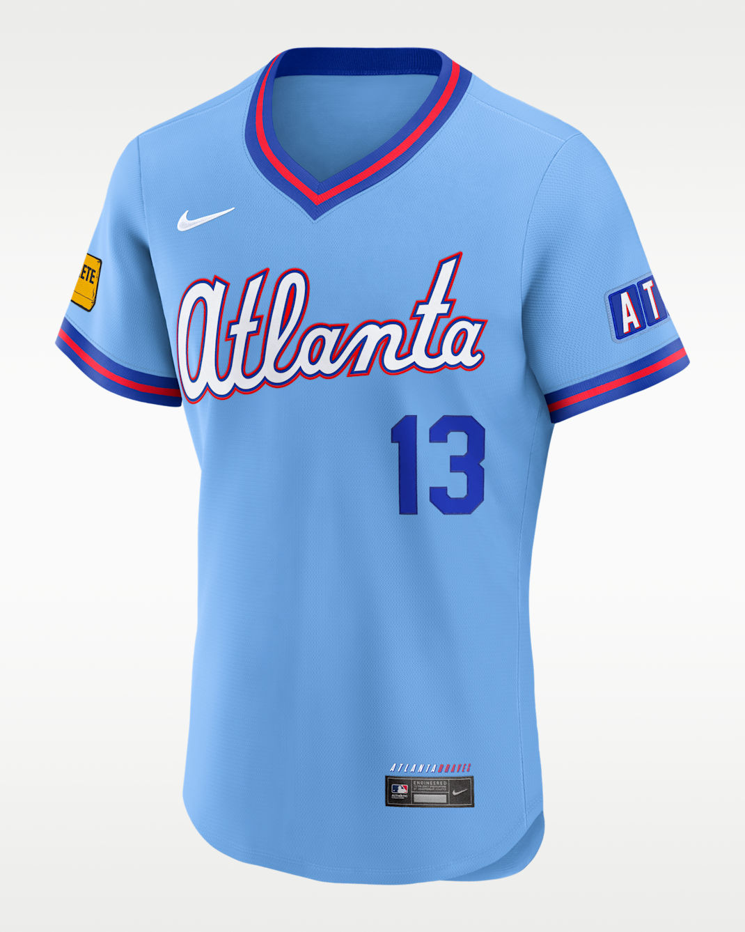 Ronald Acuna Jr. Atlanta Braves City Connect Men's Nike MLB Authentic Jersey - Powder Blue