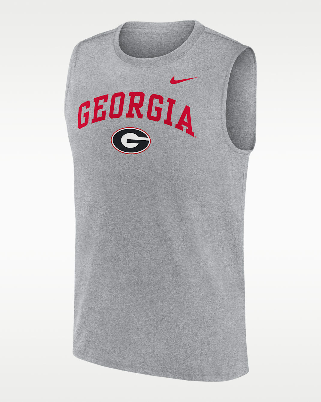 Georgia Primetime Arch Legend Men's Nike Dri-FIT College Muscle Tank Top - Grey