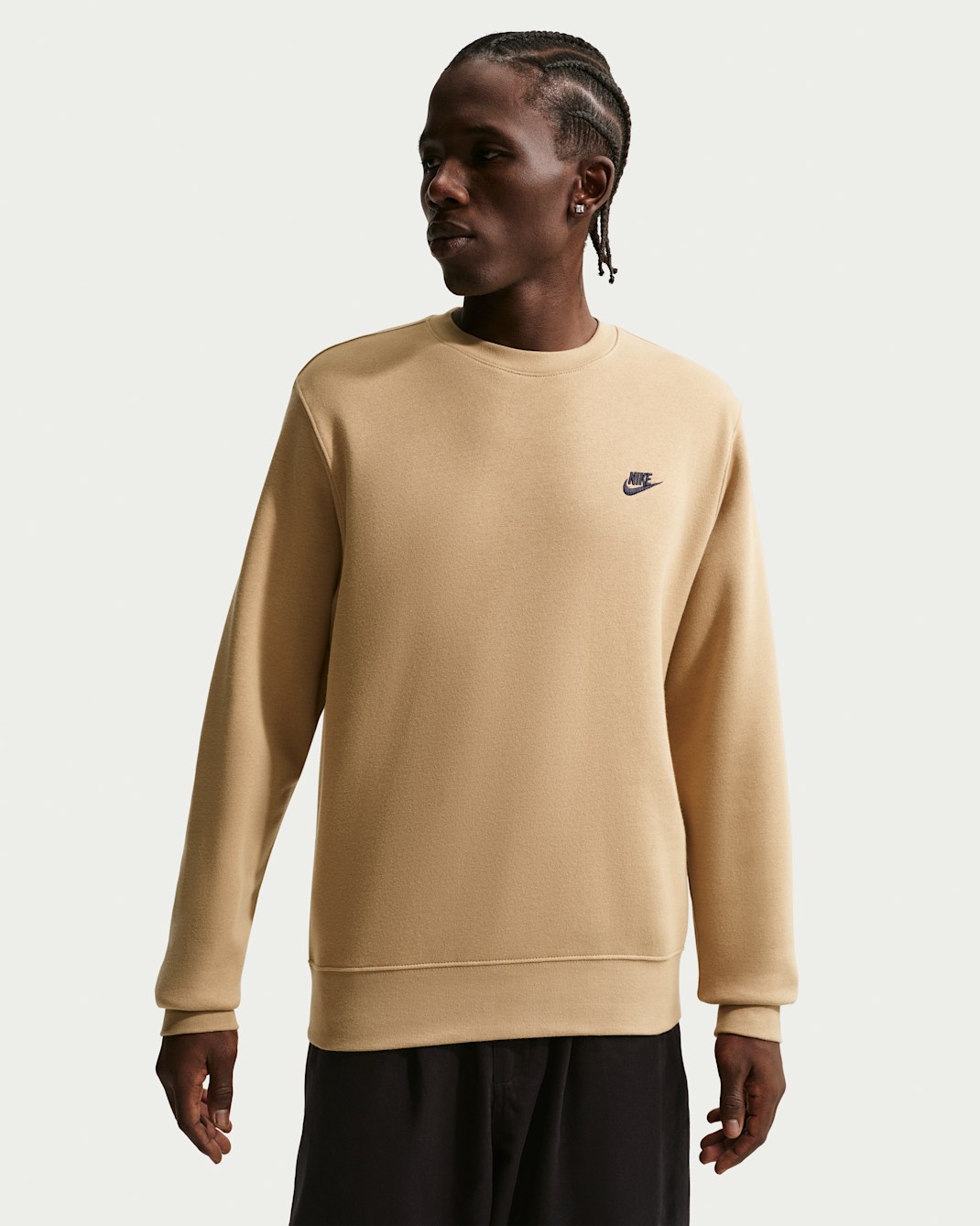 Haut en Fleece Nike Club pour homme - Parachute Beige/Obsidian