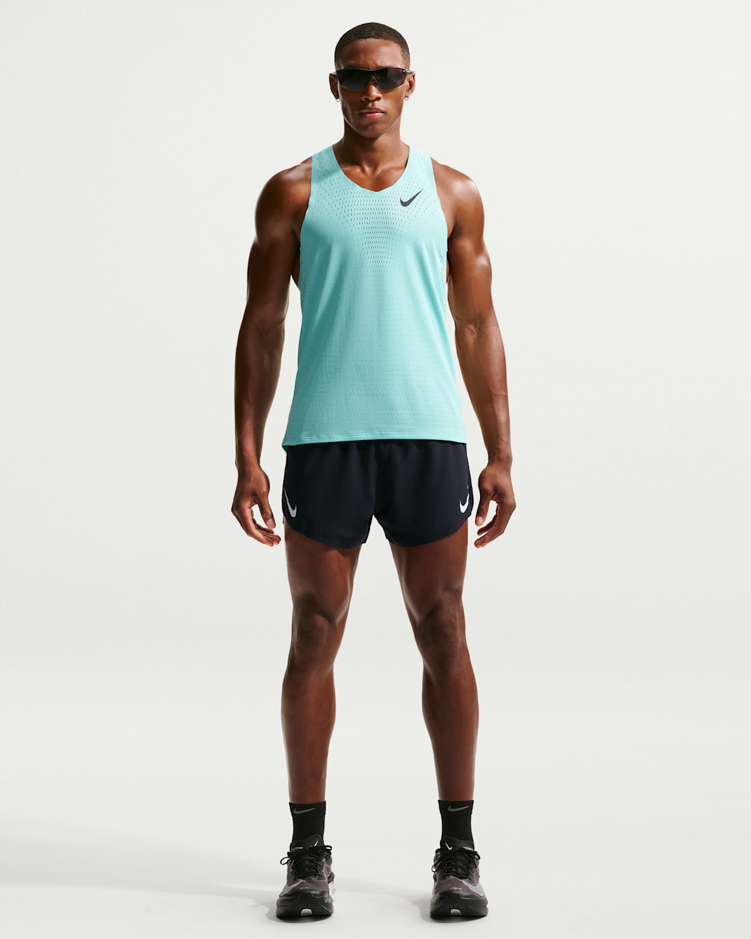 Nike AeroSwift Dri-FIT ADV-Laufshorts mit Innenslip für Herren (ca. 10 cm) - Schwarz/Summit White