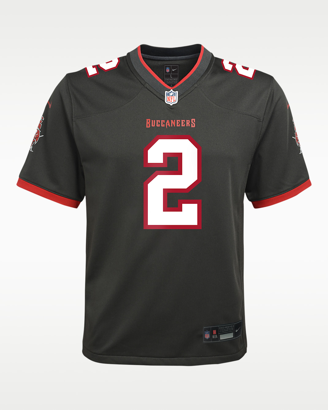 Emeka Egbuka Tampa Bay Buccaneers Big Kids' Nike NFL Game Jersey - Pewter