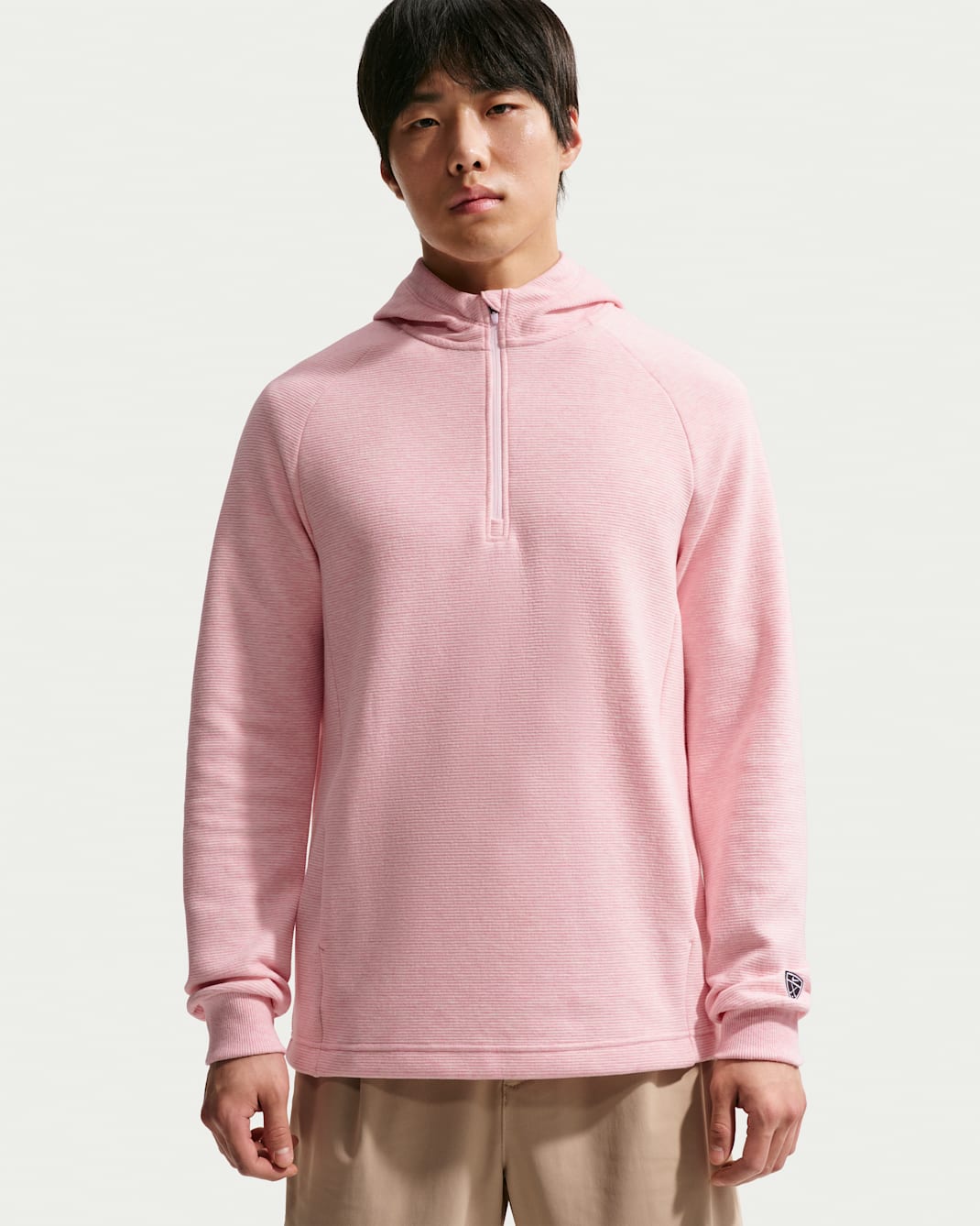Nike Par Men's Therma-FIT Golf Hoodie - Pearl Pink/White/Pearl Pink/Black