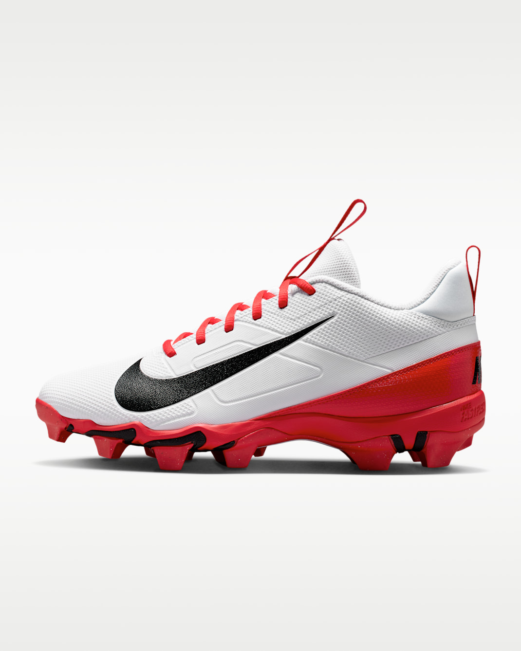 Nike Alpha Menace 4 Shark Football Cleats - White/University Red/Black