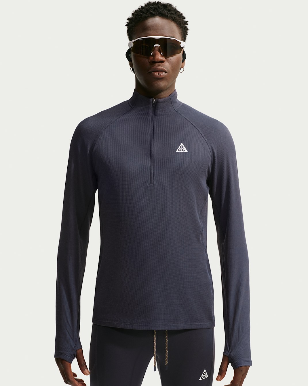 Nike ACG Men's Dri-FIT Mid-Layer 1/4-Zip Trail Running Top - Gridiron/Gridiron/Summit White