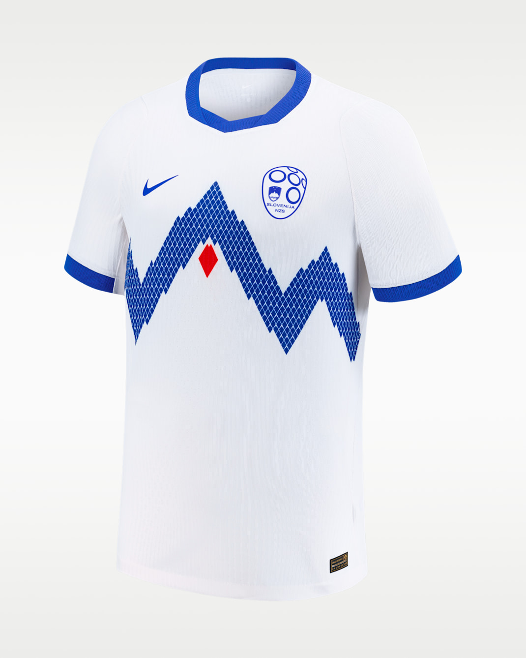 Slovenia 2026 Match Home Men's Nike Aero-FIT Soccer Authentic Jersey - White/Hyper Royal/Hyper Royal