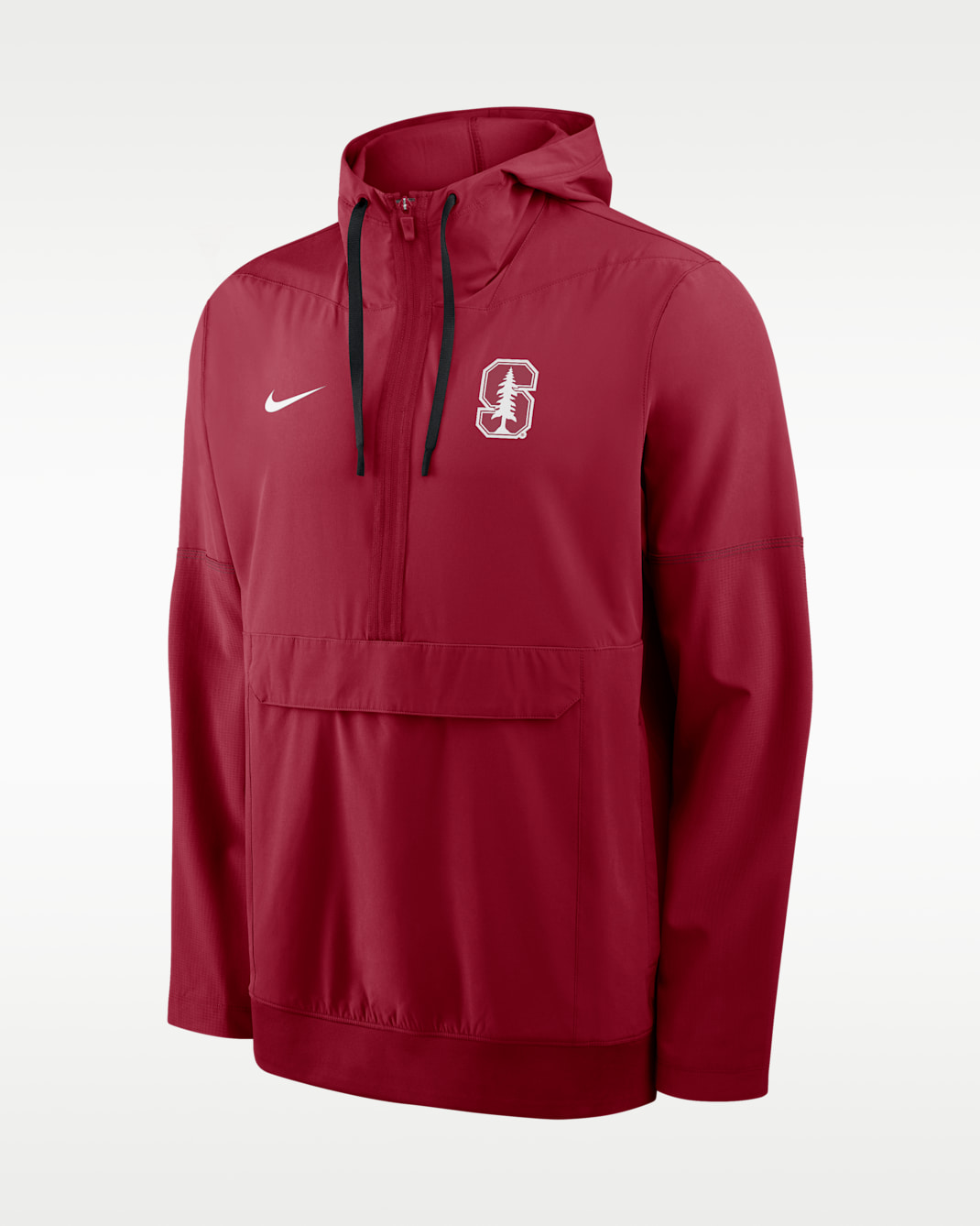 Chamarra universitaria Nike con gorro de medio cierre para hombre Stanford Sideline Anorak - Carmesí team/Negro