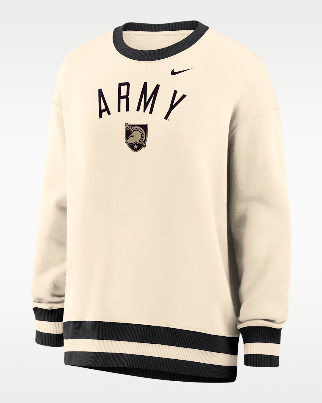 Nike Phoenix (Army) Women's Oversized Crew-Neck Sweatshirt - Natural/Black