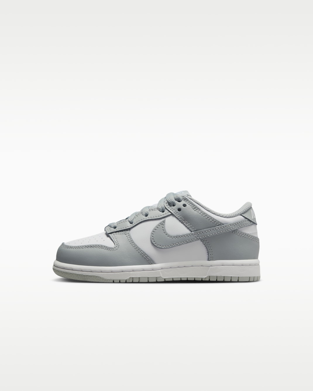 Nike Dunk Low Little Kids' Shoes - White/White/Light Smoke Grey