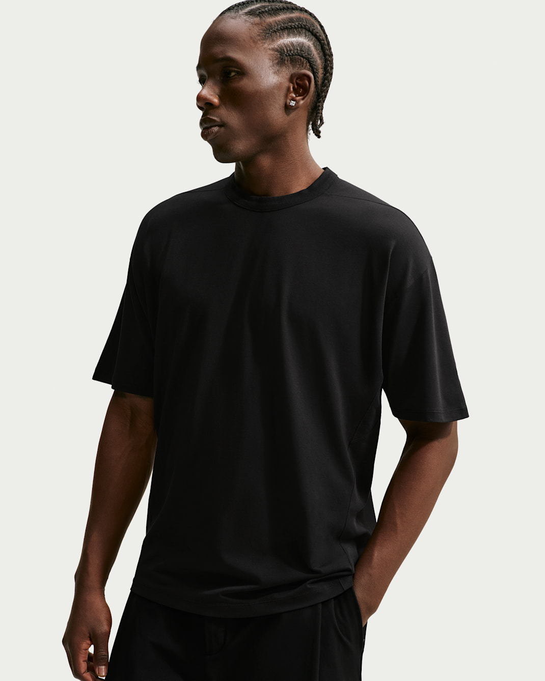 Nike 24.7 ImpossiblySoft Light Men's Dri-FIT Short-Sleeved T-Shirt - Black/Black/Dark Smoke Grey