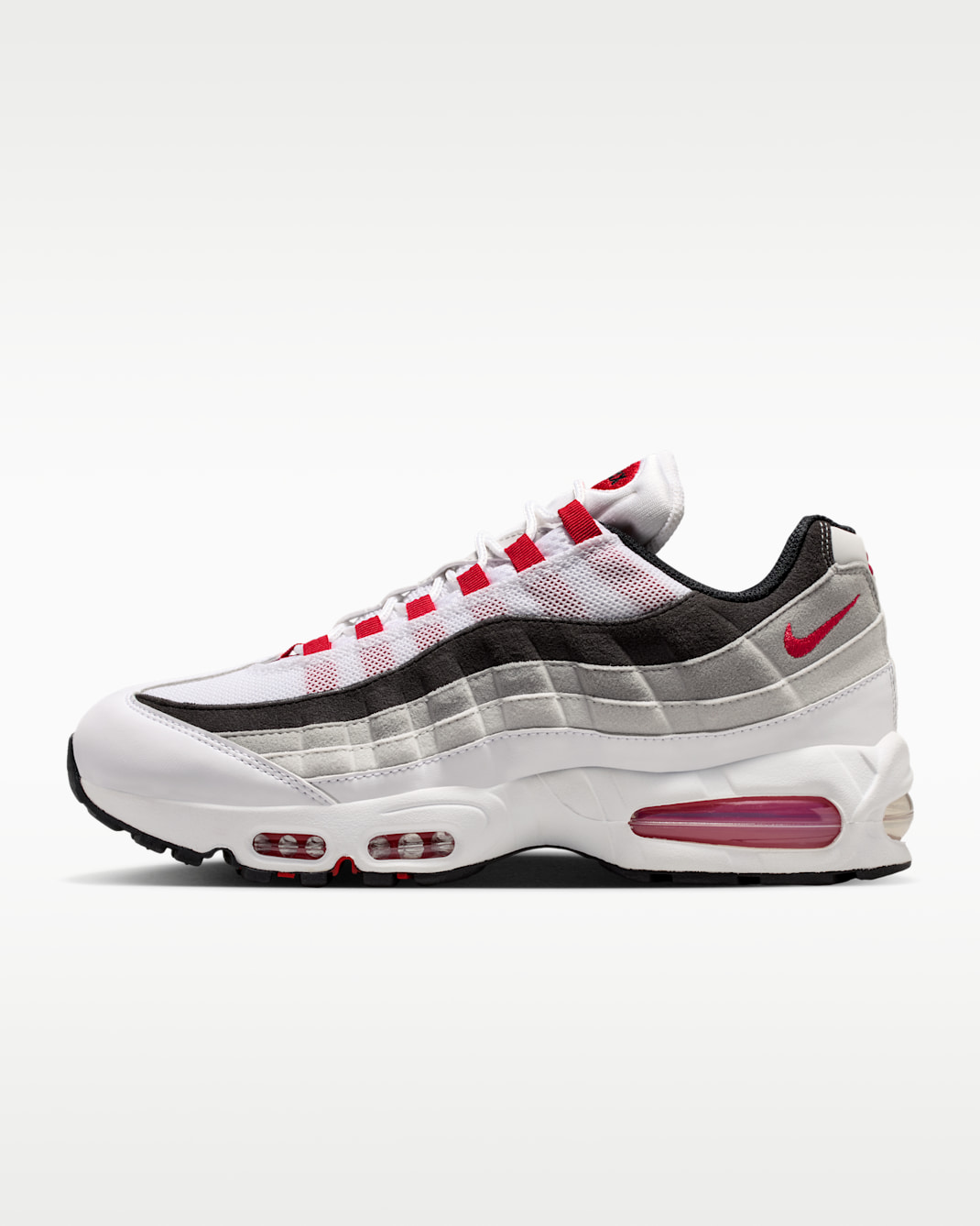 Nike Air Max 95 Big Bubble Premium 男鞋 - 白色/Neutral Grey/Medium Grey/Comet Red